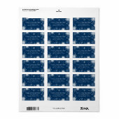 Snowflakes, kerstmis/feestdag, retouradres etiket (Full Sheet)