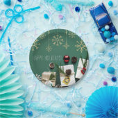 Snowflakes, kerstmis papieren bordje (Feest)