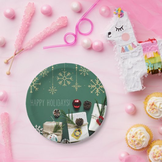 Snowflakes, kerstmis papieren bordje (Feest)