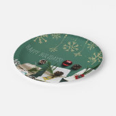 Snowflakes, kerstmis papieren bordje (Gekanteld)