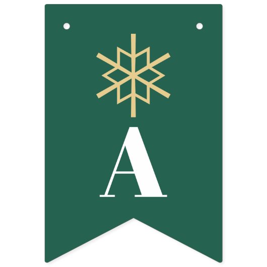 Snowflakes, kerstmis vlaggetjes (Derde vlag)