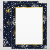 Snowflakes kerstpapier (Voorkant / Achterkant)