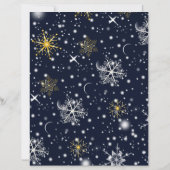 Snowflakes kerstpapier (Achterkant)