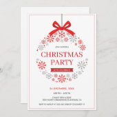 Snowflakes kerstversiering kaart (Voorkant / Achterkant)