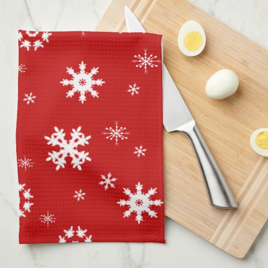 Snowflakes Kitchen Towel Theedoek (Quarter Fold)