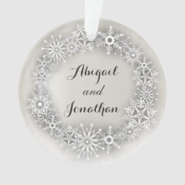 Snowflakes Krans Gepersonaliseerde Kerst Ornament
