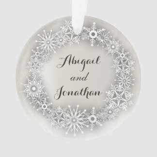 Snowflakes Krans Gepersonaliseerde Kerst Ornament
