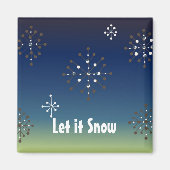 Snowflakes - Laat het sneeuwen Magneet (Voorkant)