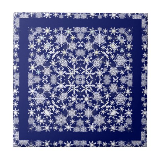 Snowflakes Lace Tegeltje (Voorkant)