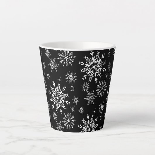 Snowflakes Latte Mok (Voorkant)