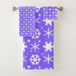 Snowflakes Lavender Bad Handdoek