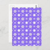 Snowflakes Lavender Briefkaart (Voorkant / Achterkant)