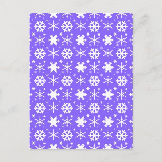 Snowflakes Lavender Briefkaart (Voorkant)