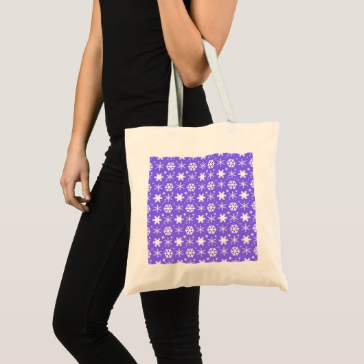 Snowflakes Lavender Tote Bag (Voorkant (product))