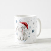 Snowflakes Let it snow Bunny Christmas Hat Koffiemok (Voorkant rechts)