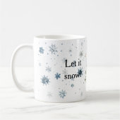 Snowflakes Let it snow Christmas Tree Bow Koffiemok (Links)