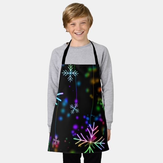 snowflakes-lights-background-snow schort (Gedragen)