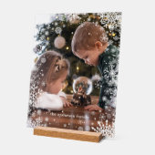 Snowflakes Lijst gepersonaliseerde foto Acryl Bord (Hoek)