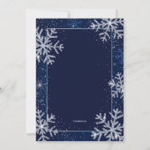 Snowflakes Lijst Invitation Kaart (Achterkant)