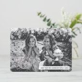 Snowflakes lijst Merry Kerstfeestdag Feestdagenkaart (Staand voorkant)