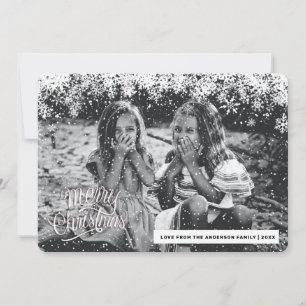 Snowflakes lijst Merry Kerstfeestdag Feestdagenkaart