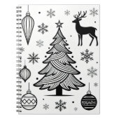 Snowflakes Line Art Notebook Notitieboek (Voorkant)