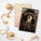 Snowflakes Love Peace Joy Kisses Photo Wedding Folie Feestdagenkaart