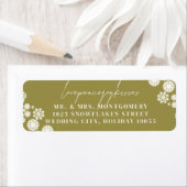 Snowflakes Love Peace Joy Kisses Weddenschap Etiket (Insitu)