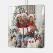 Snowflakes maakt feestelijke fotokeramiek of keramisch ornament (Links)