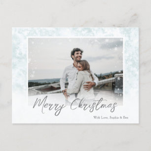 Snowflakes Merry Kerstmis 1 Foto Briefkaart