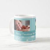 Snowflakes Merry Kerstmis Mok (Voorkant links)