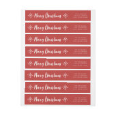 Snowflakes Merry Kerstwrap rond etiketten (Vel)