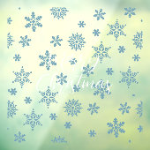 Snowflakes met handgeschreven tekst voor fijne ker raamsticker (Vel 3)