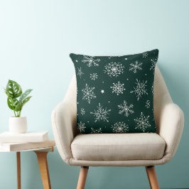 Snowflakes, met witte kerst kussen