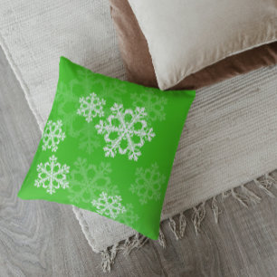 Snowflakes met witte kerst kussen