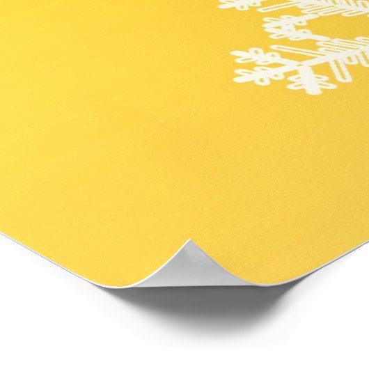 Snowflakes met witte kerst poster (Hoek)
