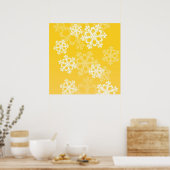 Snowflakes met witte kerst poster (Keuken)