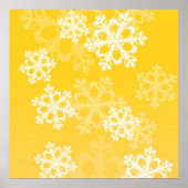 Snowflakes met witte kerst poster (Voorkant)