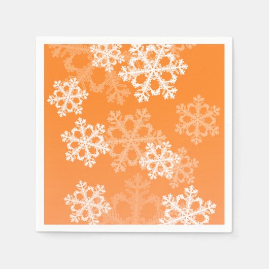 Snowflakes met witte sinaasappel en met witte kers servet (Voorkant)