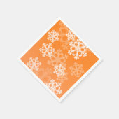Snowflakes met witte sinaasappel en met witte kers servet (Hoek)