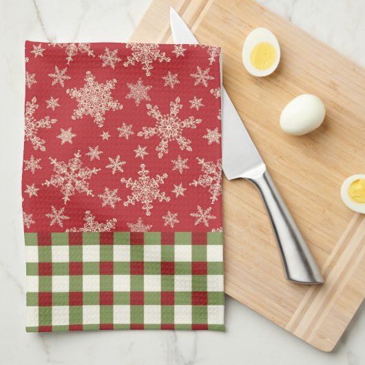 Snowflakes Microfiber Kitchen Towel Theedoek (Quarter Fold)