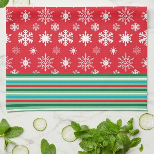 Snowflakes Microfiber Kitchen Towel Theedoek (Gevouwen)