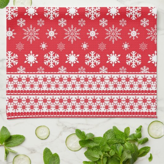 Snowflakes Microfiber Kitchen Towel Theedoek (Gevouwen)