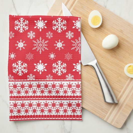 Snowflakes Microfiber Kitchen Towel Theedoek (Quarter Fold)