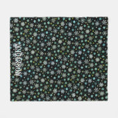 Snowflakes Modern Chic Elegant Black Aangepaste na Fleece Deken (Voorkant (Horizontaal))