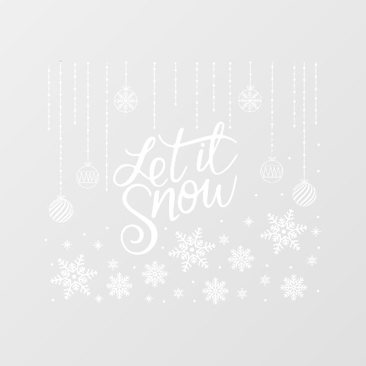 Snowflakes, mooi nieuwjaar raamsticker (Vel)