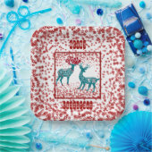 Snowflakes Nordic Merry Kerstreindeer Scandia Papieren Bordje (Feest)
