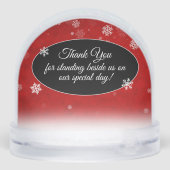 Snowflakes on Red Sneeuwbol (Achterkant)