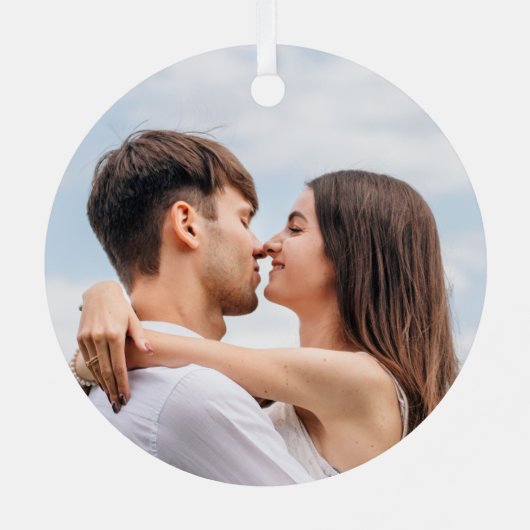 Snowflakes ons eerste kerstfeest Mr & Mrs Script Metalen Ornament (Achterkant)