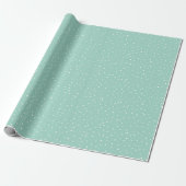 Snowflakes op Aqua Cadeaupapier (Uitgerold)